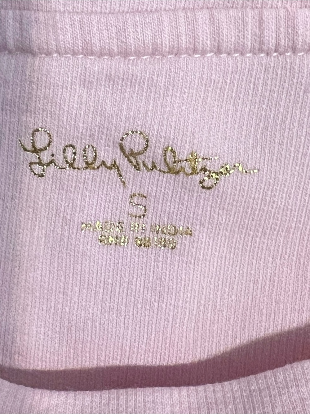 Lilly Pulitzer Pink Rami Graphic Sweatshirt Love Embellished Top Size Small - Picture 8 of 11